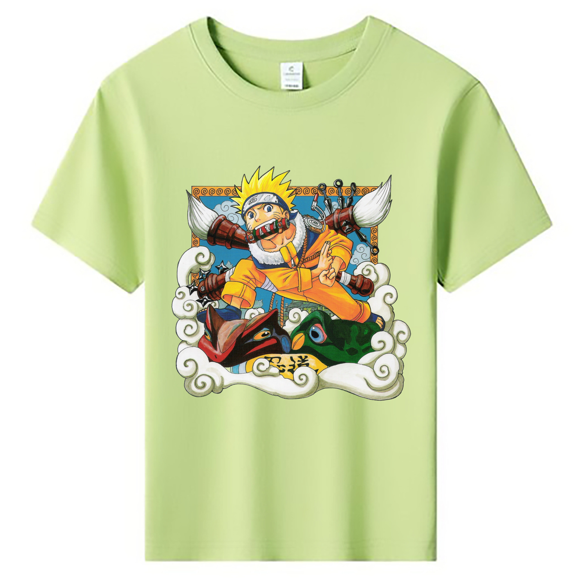 （画像用） NARUTO -ナルト- うずまき ナルト Uzumaki Naruto 綿100％キッズTシャツ（フロントプリント）